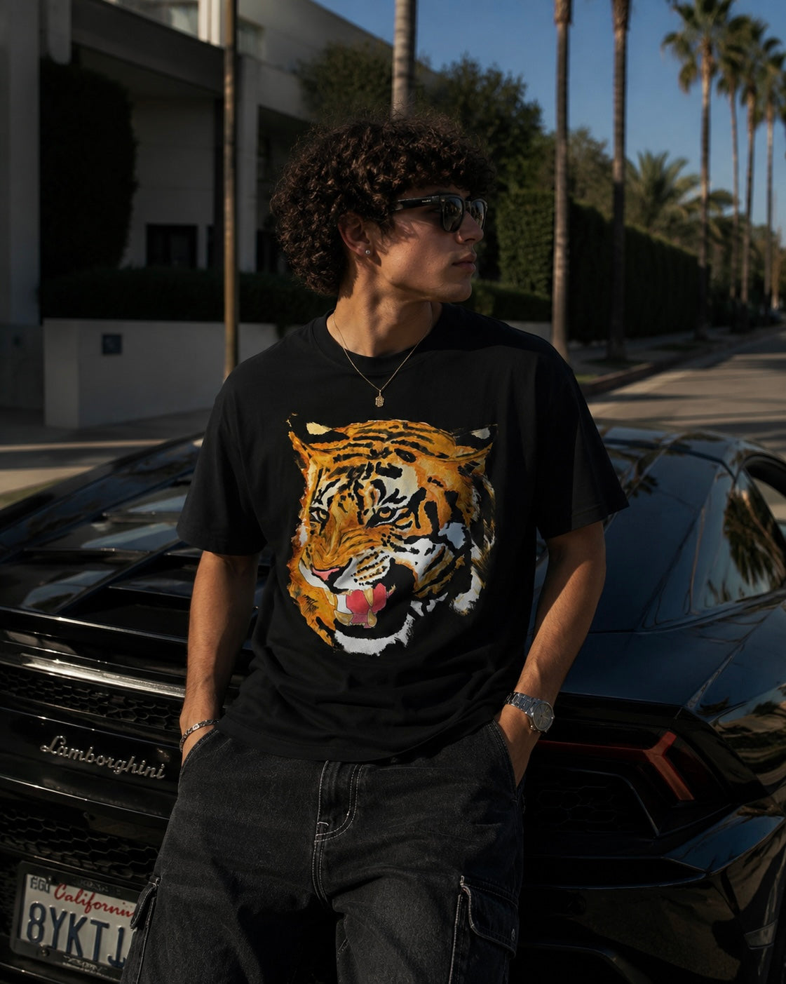 Black tiger Tee