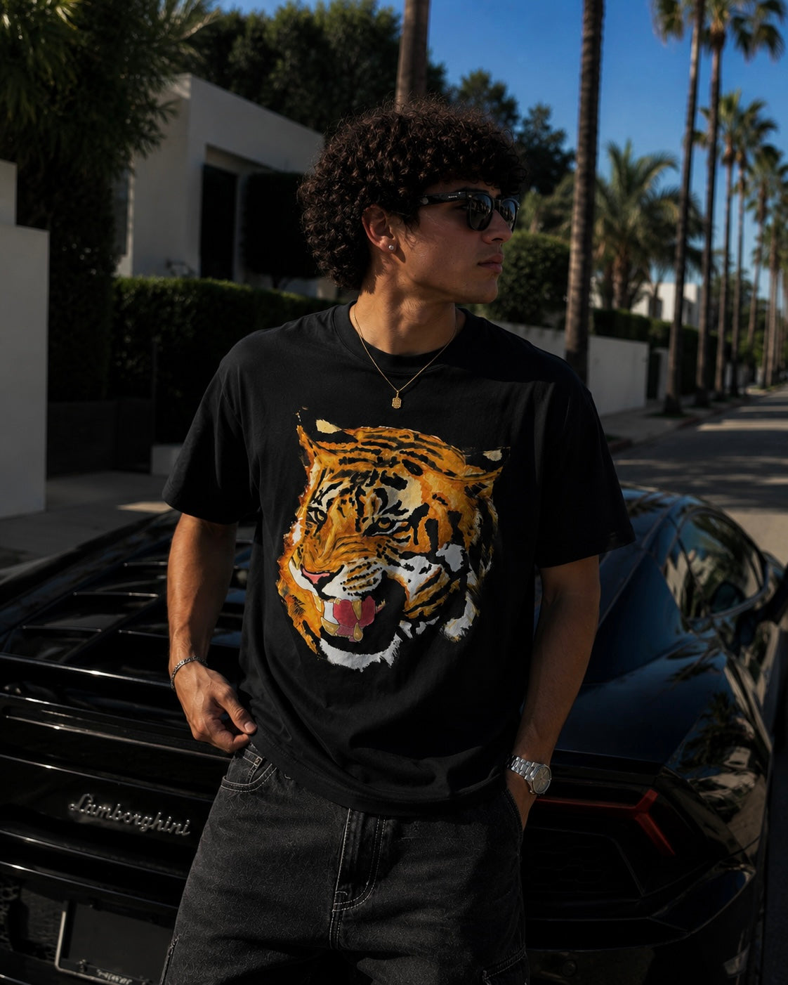 Black tiger Tee
